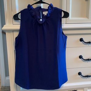J. Crew ruffle-neck sleeveless lined top